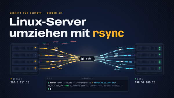 Linux-Server mit rsync umziehen: Anleitung und Stolperfallen aus der Praxis